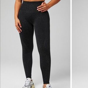 Fabletics black sparkly leggings gym pants